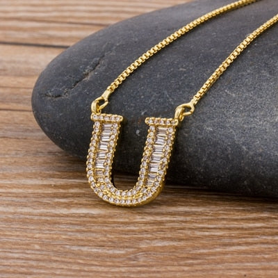 Luxury Gold Color Letter Necklace