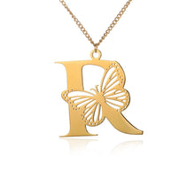 Load image into Gallery viewer, Alphabet Butterfly Pendant Necklace Sale
