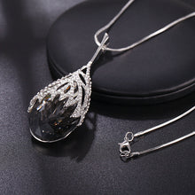 Load image into Gallery viewer, Geometric Long Gray Crystal Necklace Sale