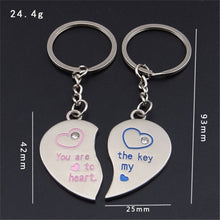Load image into Gallery viewer, Metal Red Heart Keychains