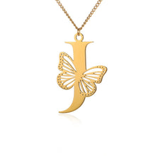 Load image into Gallery viewer, Alphabet Butterfly Pendant Necklace Sale
