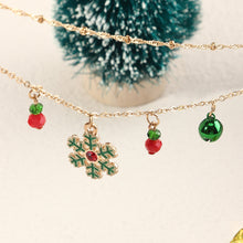 Load image into Gallery viewer, Colorful Bells Crystal Christmas Tree Pendant Necklace
