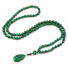 Load image into Gallery viewer, Natural Malachite Stone Beaded Necklaces