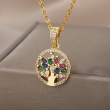 Load image into Gallery viewer, Tree of Life Long Chain Necklace