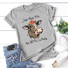 Load image into Gallery viewer, Pretty Cow Print Women T-shirt
