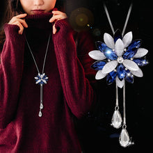 Load image into Gallery viewer, Snowflake Zircon Long Necklace