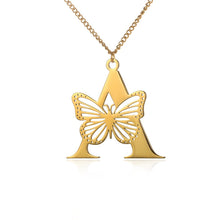 Load image into Gallery viewer, Alphabet Butterfly Pendant Necklace Sale
