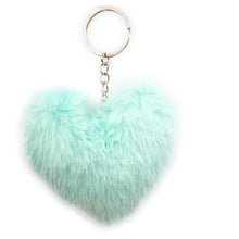 Load image into Gallery viewer, Heart Shape Pompom Keychain