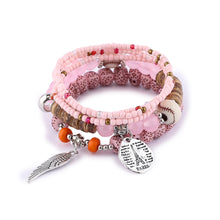 Load image into Gallery viewer, Pink Butterfly Wristband Beads Bracelets