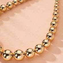 Load image into Gallery viewer, 18K gold Plated Round Beads Necklace
