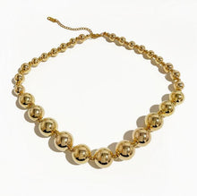 Load image into Gallery viewer, 18K gold Plated Round Beads Necklace