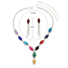 Load image into Gallery viewer, Colorful Crystal Necklace Set