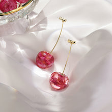 Load image into Gallery viewer, Red Cherry Long Earrings