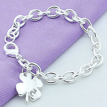 Load image into Gallery viewer, 925 Sterling Silver Clover Leaves Bracelet