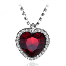 Load image into Gallery viewer, Sea Heart Crystal Chain Necklace (7249396662466)