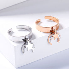 Load image into Gallery viewer, Stainless Steel Gold Silver Heart Moon Star Rings (6933543190722)