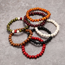 Load image into Gallery viewer, Vintage Buddha Wood Beads Bracelet (7187922092226)