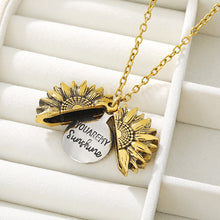 Load image into Gallery viewer, Open Locket Sunflower Pendant Necklace (6926495285442)