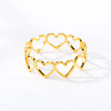 Load image into Gallery viewer, Stainless Steel Hollow Heart Rings (6933594177730)
