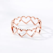 Load image into Gallery viewer, Stainless Steel Hollow Heart Rings (6933594177730)