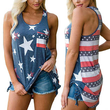 Load image into Gallery viewer, Women Fit Sleeveless Stars Stripes Vest (7386972586178)
