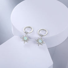 Load image into Gallery viewer, Silver Color Sun Hoop Earrings (6971664007362)
