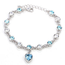 Load image into Gallery viewer, Tanzanite Chain Heart Bracelets (7171355246786)