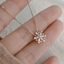 Load image into Gallery viewer, Snowflake Shining Crystal Necklace (7326122279106)