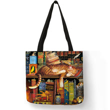 Load image into Gallery viewer, Cat Print Tote HandBags (7359394054338)