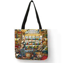 Load image into Gallery viewer, Cat Print Tote HandBags (7359394054338)