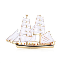 Load image into Gallery viewer, Sailboat Red Enamel Brooches (7122952093890)