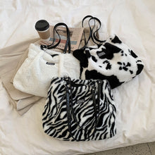 Load image into Gallery viewer, Zebra Stripes Vintage Shoulder Handbag (7295552291010)