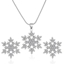 Load image into Gallery viewer, Snowflake Necklace Set (7187936149698)