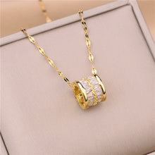 Load image into Gallery viewer, Zircon Crystal Pendant Chain Necklace (7313353670850)