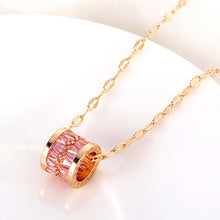 Load image into Gallery viewer, Zircon Crystal Pendant Chain Necklace (7313353670850)