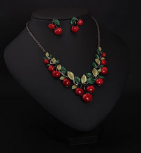 Load image into Gallery viewer, Cute Retro Cherry Necklace Set (7143424884930)