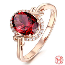 Load image into Gallery viewer, Ruby Zircon Oval  Ring